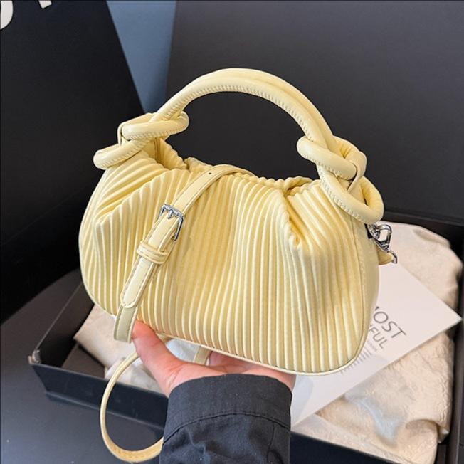 New Casual Handbag Women's Bag Fashion Pleated Versatile Shoulder Messenger Bag