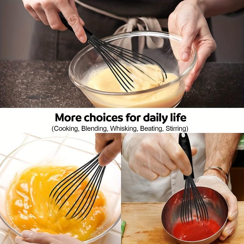 Nonstick Cookware High Heat Easy to Clean Egg Beater, Good Grip Design for Cooking, Whisking, Frothing And Stirring