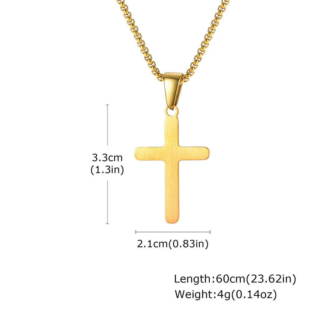 Cross Pendant Necklaces for Men Boys,Stainless Steel Link Chain Necklaces,Classic Jewelry Accessories Gifts