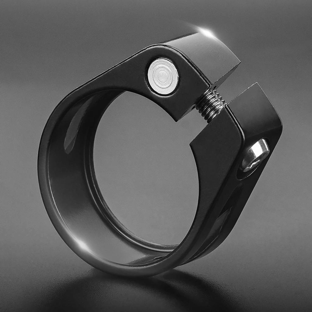 Bicycle clamp for seatpost 272 and 286 mm under saddle with screw, black