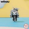 WOSTU Graduation Jewelry 925 Silver Girl & boy Charm Unicorn Pendant Retro Owl With Hat Bead Fit Bracelet Daughter Girl DIY Gift