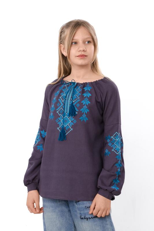 Girls' Long Sleeve Embroidered Ukrainian Vyshyvanka Shirt Any Season 6480-070-22-1 HC