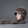 Autumn and winter the elderly flower pot hat children grandma knitted wool hat piled thickened rabbit hair warm mother hat