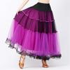 Ballroom Dance Skirt Adults Layered Dress Flamenco Waltz Dancewear Clothing