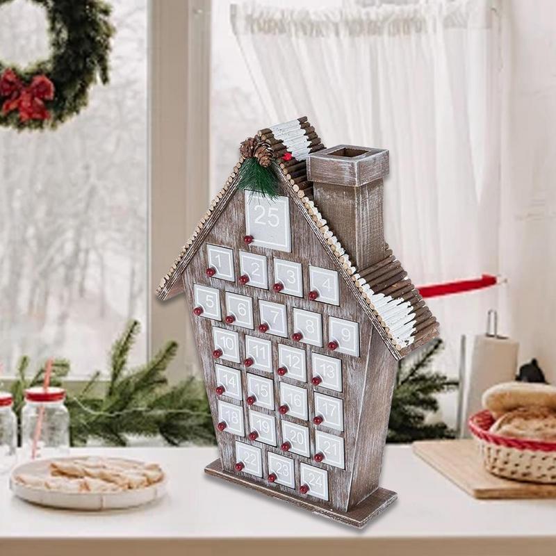 Advent Calendar Wooden House Countdown Calendar With Drawers Christmas Advent Calendar With Drawers Countdown Calendars For