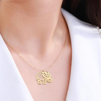 Elephant Necklace for Women Hollow Elephant Animal Pendant Necklace Birthday Jewelry Gift for Girls Daughters Sister