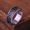 Vintage Wikinger Vegvisir Kompass Ringe für Herren Edelstahl Nordisch Odin Rabe Amulett Runenring Biker Schmuck