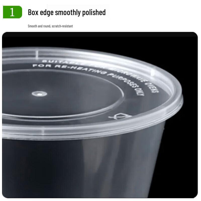 WS 300ml Round Disposable Transparent Food Container