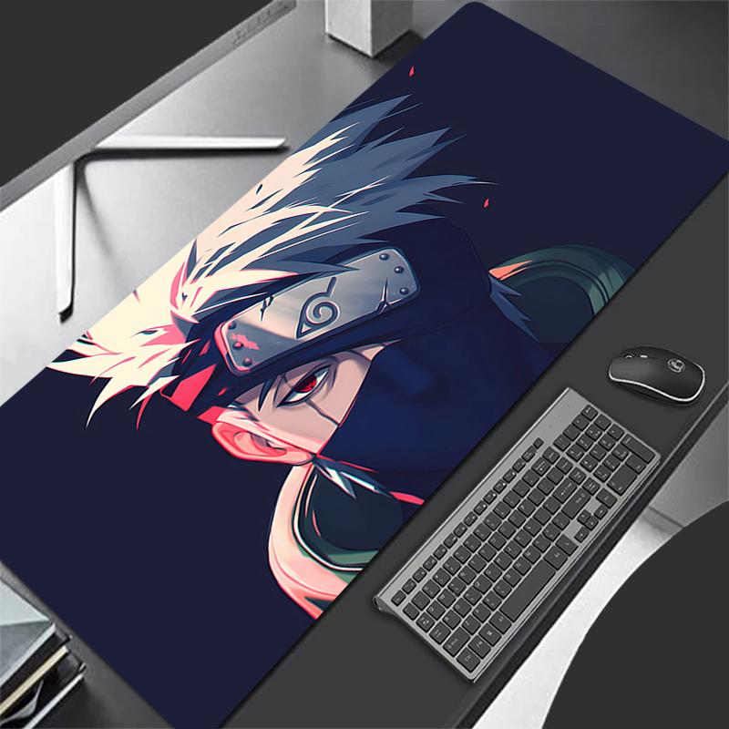 Mouse Pad Naruto Kakashi Hatake Gamer Pc Computer Hd Print Desk Mat Keyboard Anime Gaming Accessories Edge White Mousepad Carpet