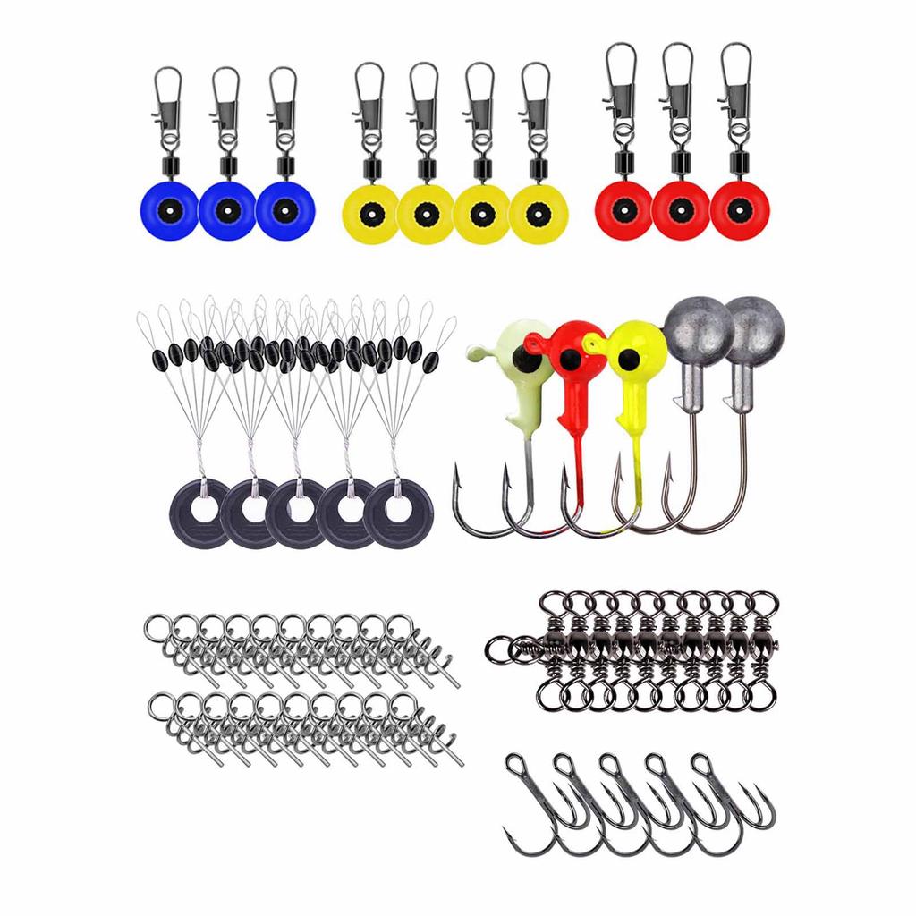257PCS Fishing Lure Set Metal ABS Corrosion Resistance Anti Winding Fishing Hook Kit for Outdoor with Black Storage Box