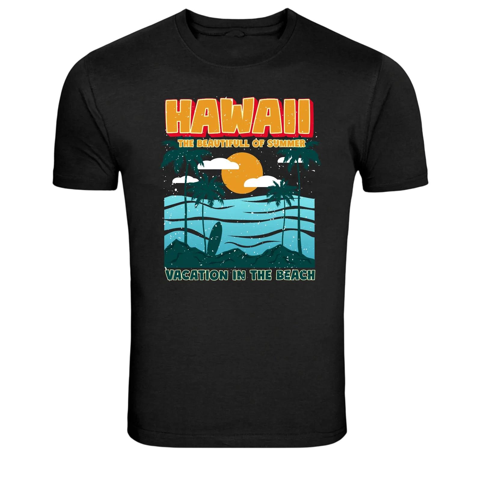 Hawaii Beach Vacation Tropical Graphic T Shirt Summer Travel Tee S