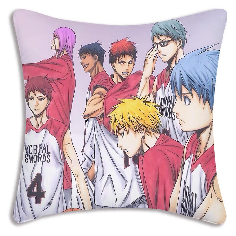 Anime For Kurokos No Baskets Pillow Covers Cartoon Sofa Decorative Home Double-sided Printing Short Plush Cute Cushion Cover