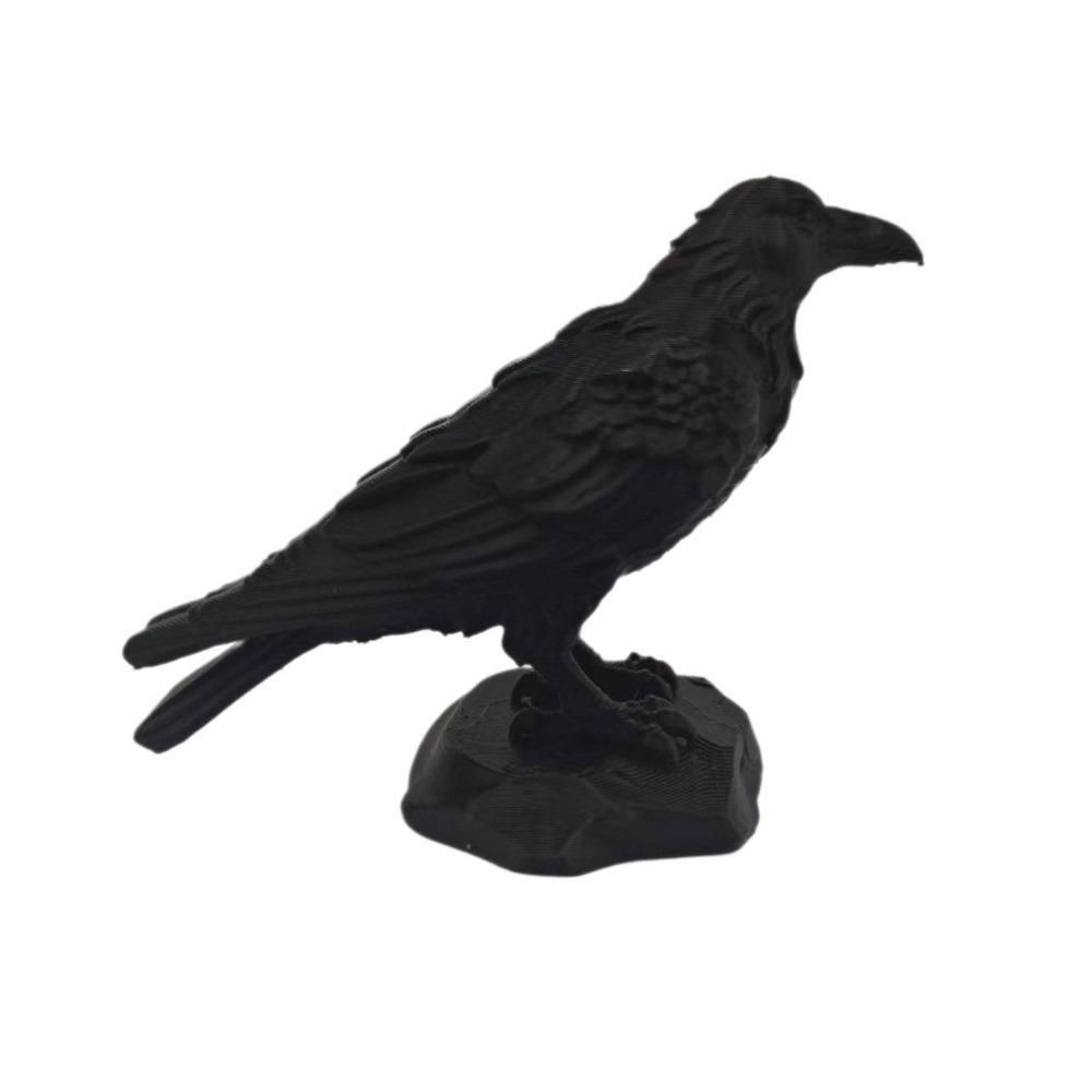 

Gothic Style Crow Statue Crafts 3D Printed Bird Ornaments Craft Creative Crow Ornaments Balcony чёрный
