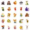 50 Hand-Drawn Graffiti Stickers Creative Hippo Swimming Non-Repeating Stickers