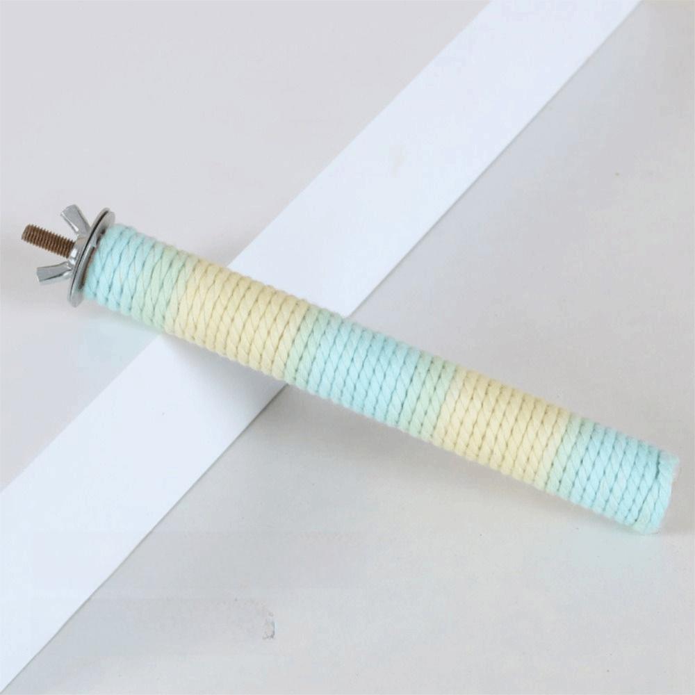 Cotton Rope Parrot Standing Perch Comfortable Grip Bird Teeth Chew Pole Bird Grinding Stand  Conure