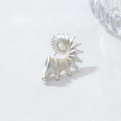 Gothic Personality Stereo Conch Metel Stud Earrings Ring For Men Women  Punk Jewelry Accessories Halloween Gifts