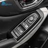 Real Soft Carbon Fiber Sticker for Subaru Forester      2024 LHD RHD Car Window Lift Button Interior Trim