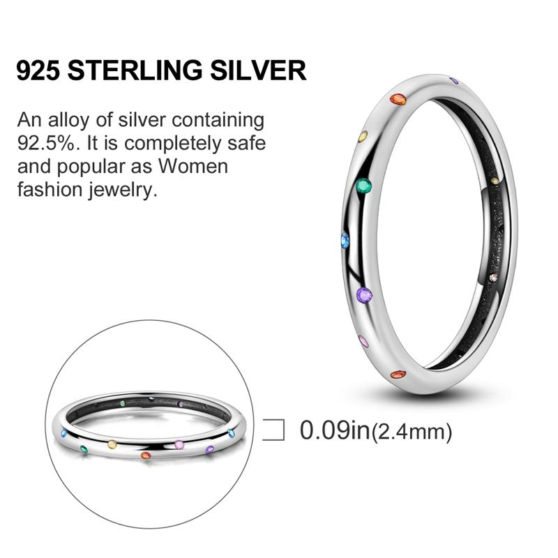 New 925 Silver Rings Zircon Sparkling CZ Rings Rings For Women Original Wedding Fine Jewelry Accessories Gifts