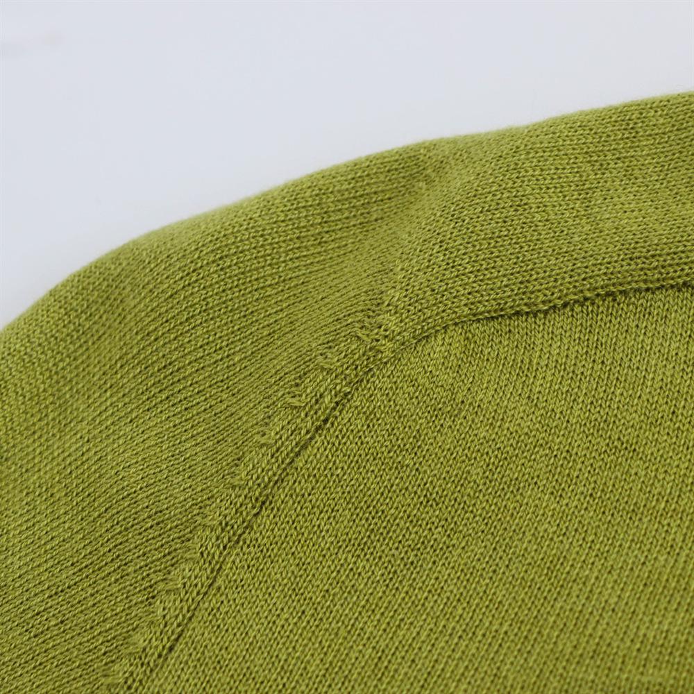 2025 Spring Women's Round Neck Knitwear with Button-Decorated Shoulder and Long Sleeves