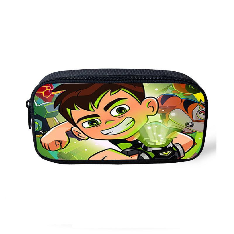 Ben 10 Print Cosmetic Bag Pencil Case Boys Girls Stationary Bags Canvas Pencil Box Teenagers School Supplies