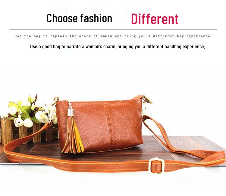 Dámská velkokapacitní kabelka a crossbody taška z pravé kůže v korejském stylu