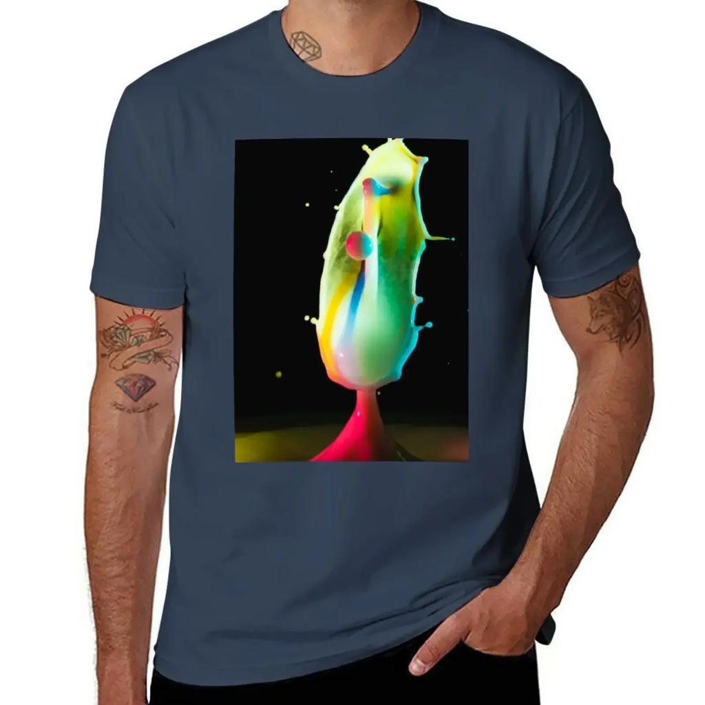 Rainbow Splash Tshirt For A Boy Anime Clothes Vintage Clothes Unisexs T Shirts