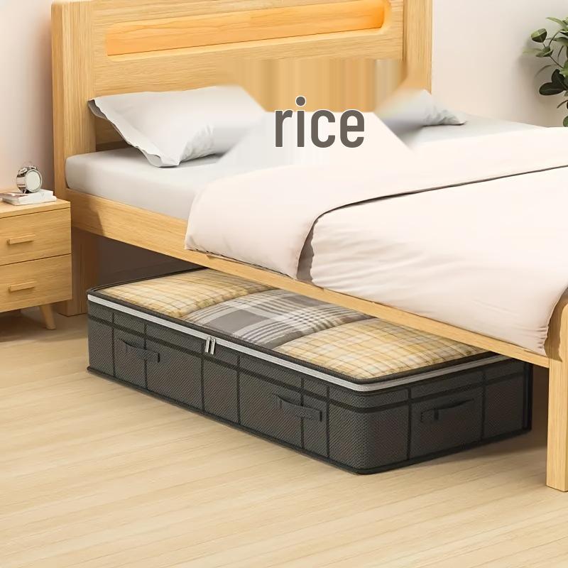 Foldable Non-woven Bed Storage Bag with Transparent Window for Clothes Organization