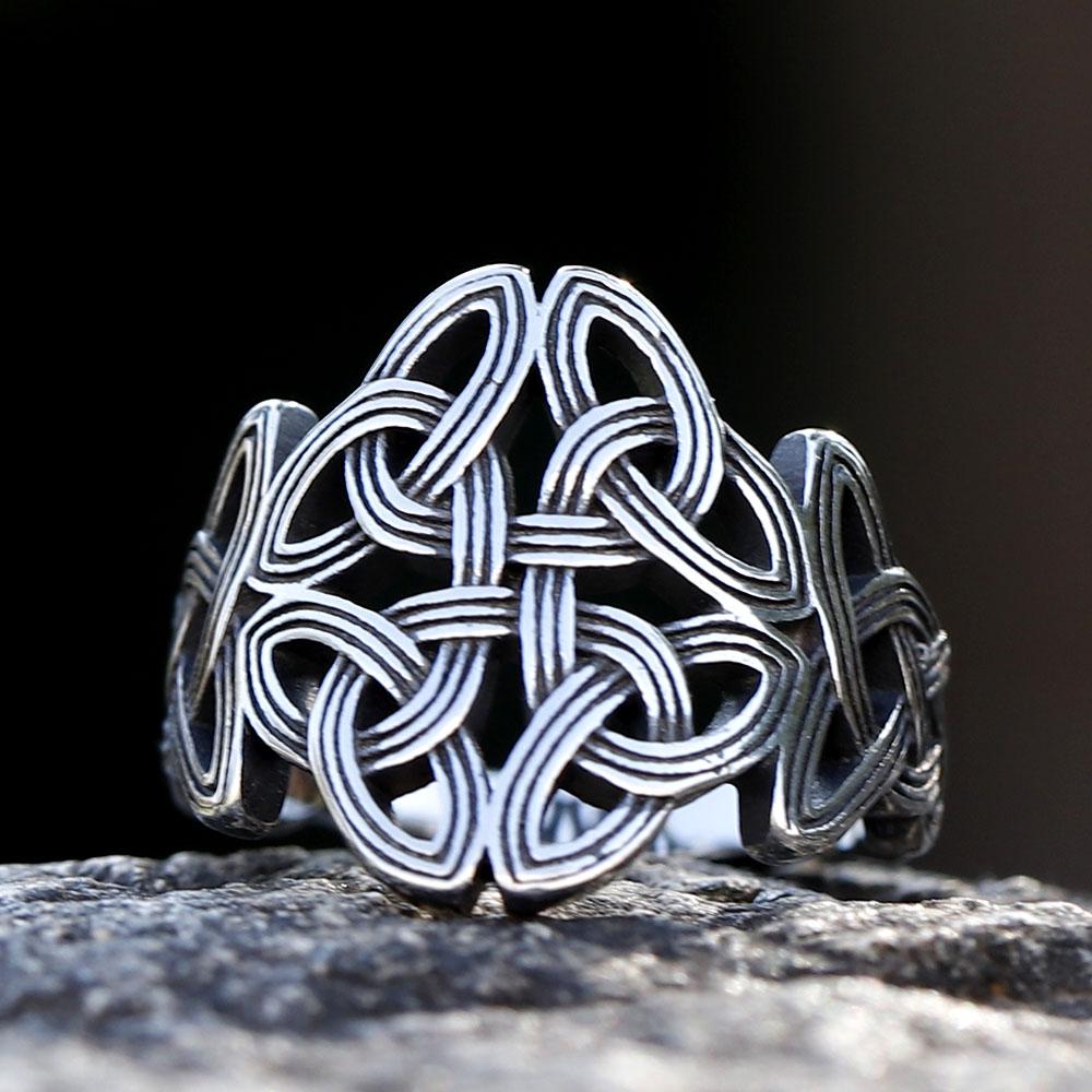 Vintage Celtic Knot Totem Ring for Men Viking Warrior Jewelry Nordic Mythology Fashion Gift Domineering Style