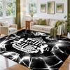 Sunderland Football Design Crystal Velvet Rug Soft Decorative Mat for Bedroom Entrance