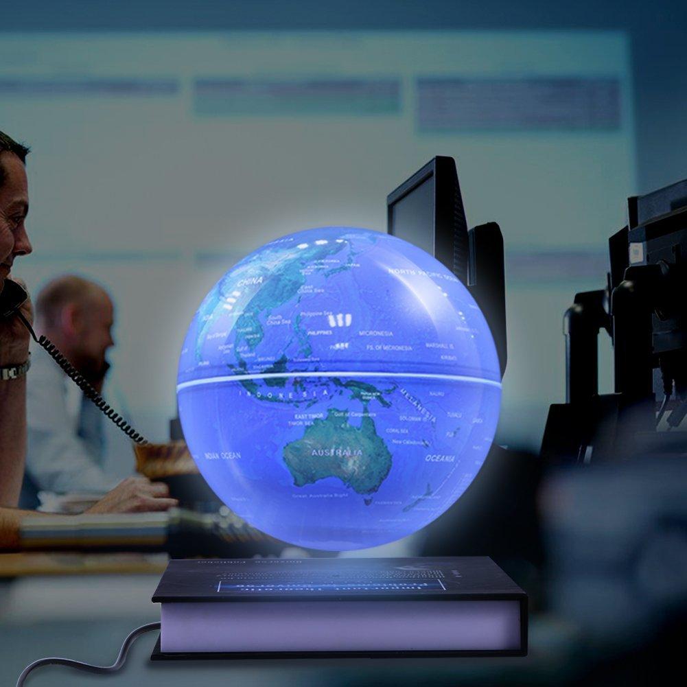 6" Floating Magnetic Levitation Globe Rotating LED Earth for Class Study and Office Decoration