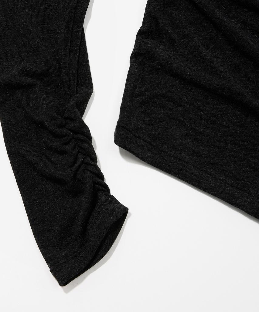 KIJIKO Ke311. Curved Sheer Tee Charcoal