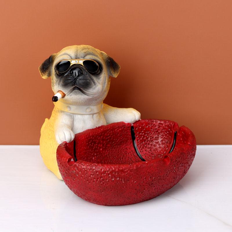Creative Puppy Cat Dog Ashtray, Anti Fly Ash Ashtray, Home Living Room Office Funny Ashtray, Birthday Gift for Boyfriend