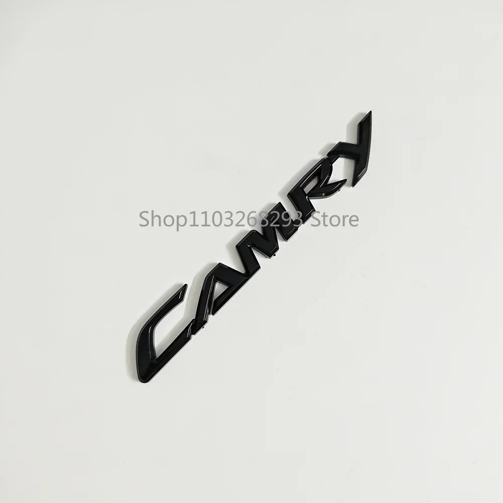 

3D Silver Black Alphabet Badge Logo Stickers for Toyota Camry Boot Rear Emblems Decorative Modification Car Accessories