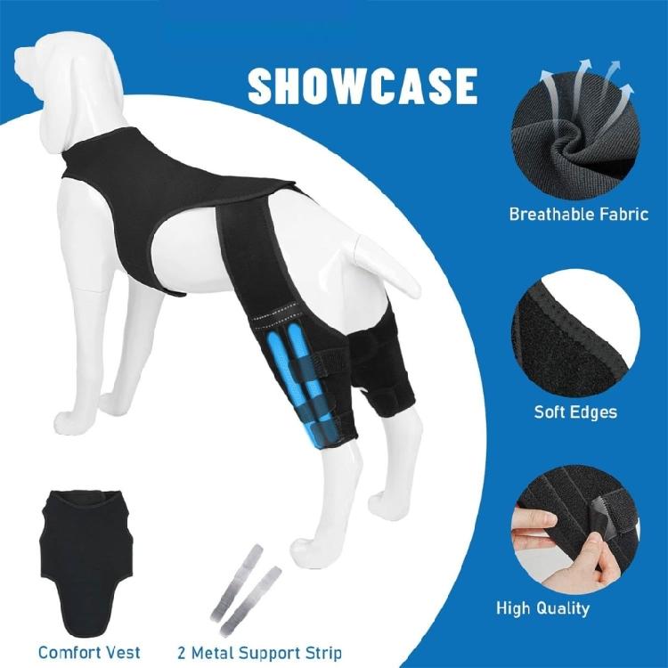 Dog Knee Brace Back Leg Joint Protectors Elastic Neoprene Leg Sleeve With Adjustable Belt For Elderly Dog Health Joint