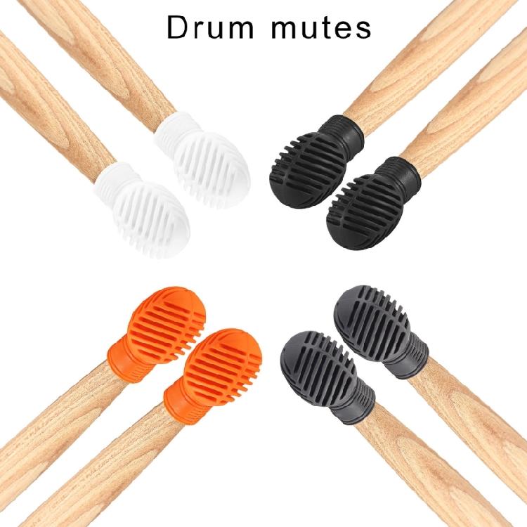 4Pcs Drumstick Mute Tip Drum Dampener Silicone Drumstick Practice Tip Mute Pads Replacement Percussion Tip Enduring