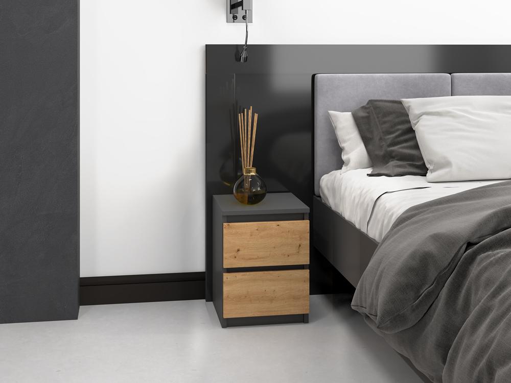 Cabinet, Chest Of Drawers, Night Table M2 Anthracite Artisan