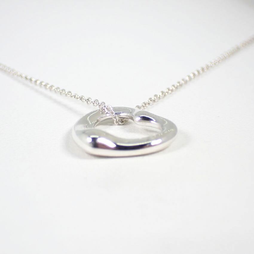 [Used] TIFFANY/Tiffany 925 Open Heart Pendant/Necklace/j63-1