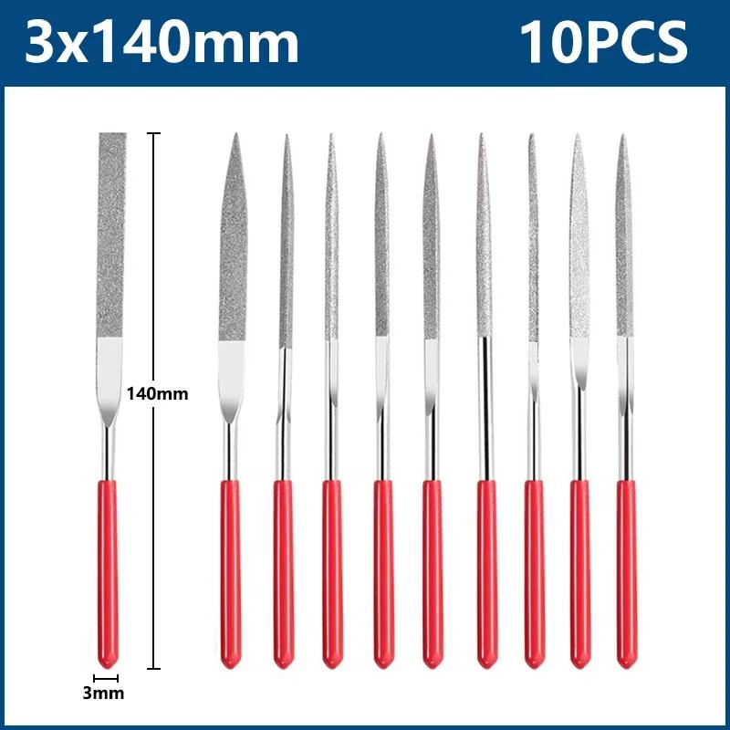 

10 шт. набор алмазных напильников для ювелирных изделий, металла, дерева, керамики, стекла, камня, заточка, рабочий инструмент для ручной резьбы
