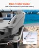 Boat Trailer Guide, 0.7M Adjustable Design Short Bunk Guide-Ons, 2PCS Rustproof Galvanized Steel Trailer Guide Poles, Heavy Duty Roller Guide Design,