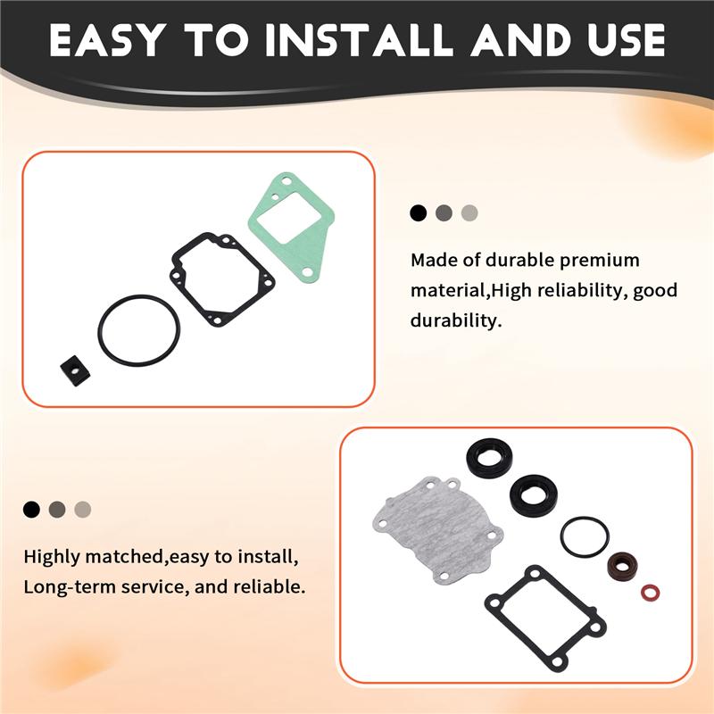 A58X-Power Head Gasket Kit Set 6E3-W0001-A4 For 4HP 5HP Outboard Motor 6E3-W0001