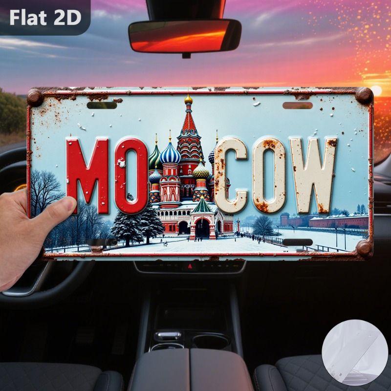 Car License Plate Metal Wall Decor 15x30cm