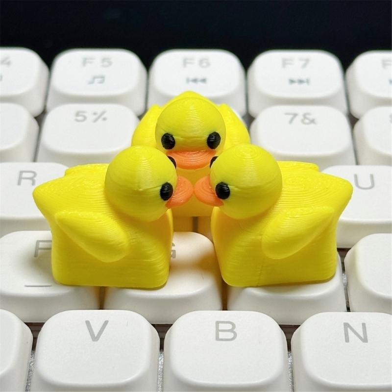 Nyhet Harts Keycap Stressavlastning Gul Anka Keycap för Mekaniskt Tangentbord Kreativ 3D Keycap