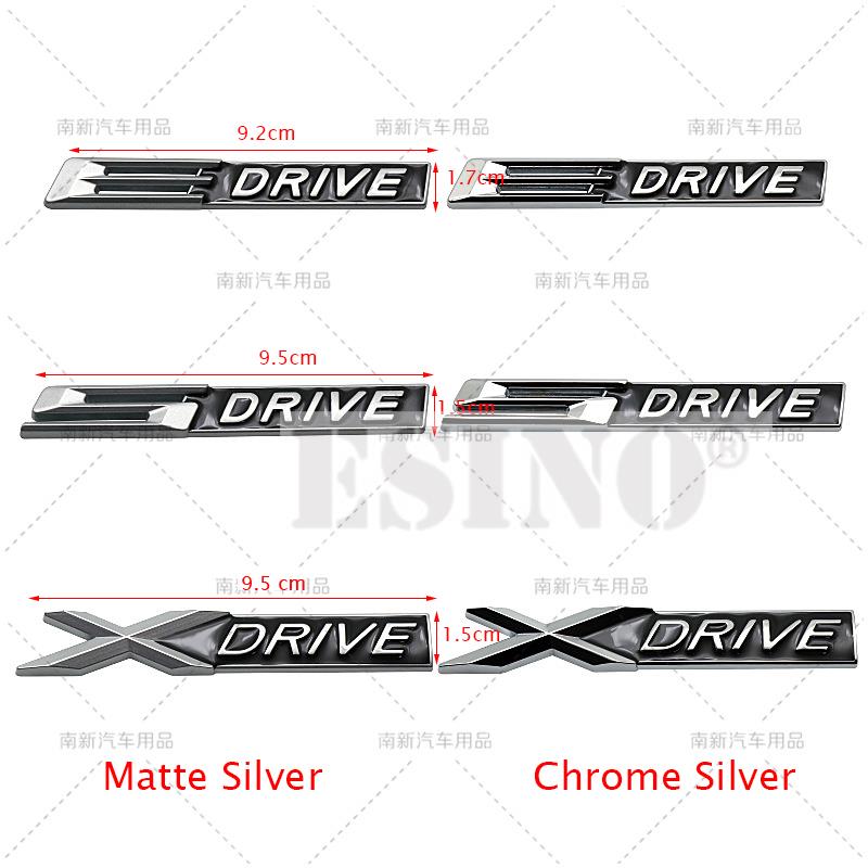 Car Styling 3D Metal Rear Trunk Emblem S Drive X Drive E Drive Badge Adhesive Emblem for BMW X1 X2 X3 X5 X6 X7 i3 i4 i7 iX iX3