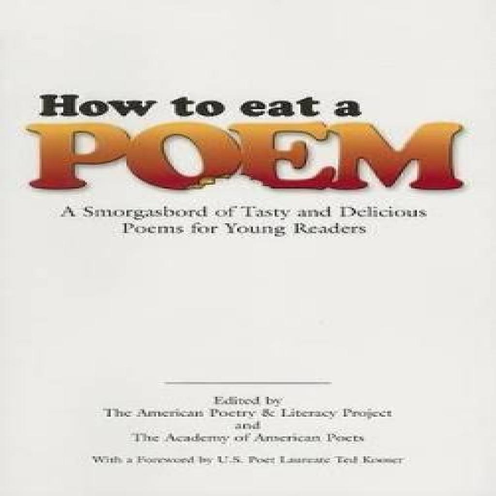 How to Eat a Poem by Ted Kooser Paperback Book 9780486451596