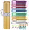 48Pcs Stainless Steel Curved Needle Set Big Eye Curved Tapestry Needle Stitching Marker for Beginner Knitting Crochet
