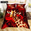 Wild Animal Giraffe Comforter Set Twin King Size Bedding Set for Kids Adults Decor Comforter Quilt Set with 2 Pillowcase 3Pcs