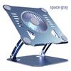 Large Aluminum Alloy Folding Laptop & Tablet Stand with Cooling Fan & Blue Light