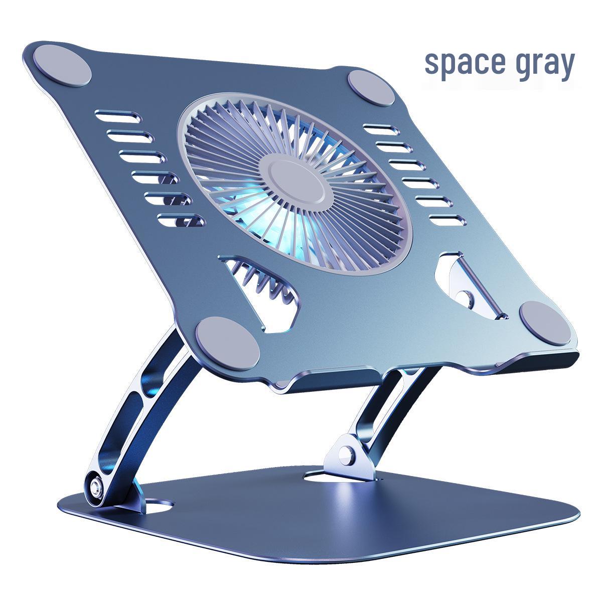 

Large Aluminum Alloy Folding Laptop & Tablet Stand with Cooling Fan & Blue Light
