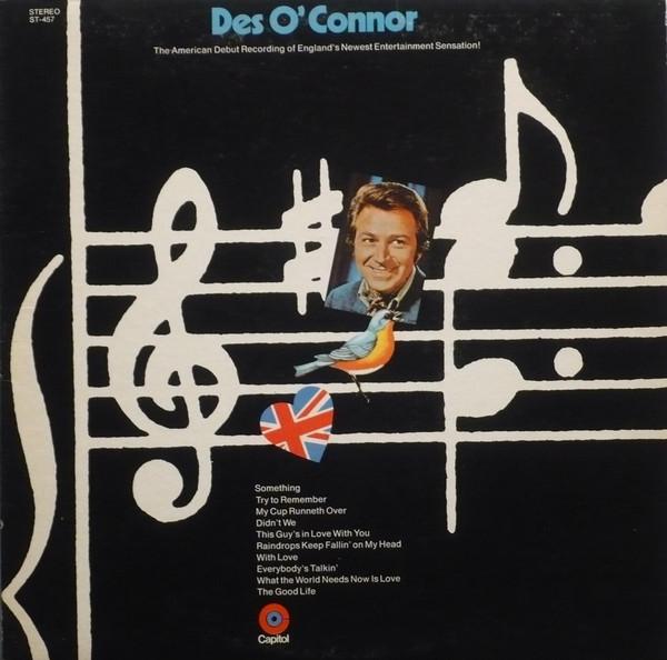 

LP Record DES OCONNOR Des OConnor The American Debut Re ST457 Capitol Records Canada New Age Easy Listening Used