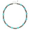 Turquoise Beaded Necklace High-end Natural Stone Pendant Versatile Jewelry Turquoise Necklace